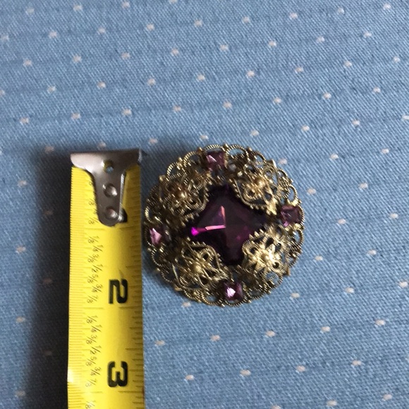 Vintage/Antique Amethyst Brooch - Picture 4 of 4